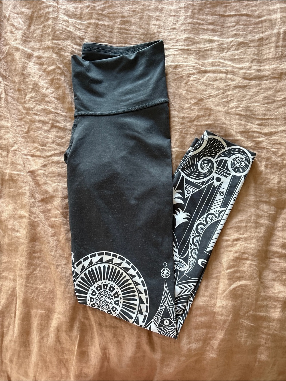 My Rose Buddha x Ola Volo x L*FTV2 Black Leggings with Printed Inner Label